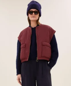 Dames gilet bordeaux