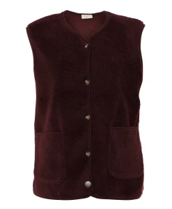 Dames gilet bordeaux