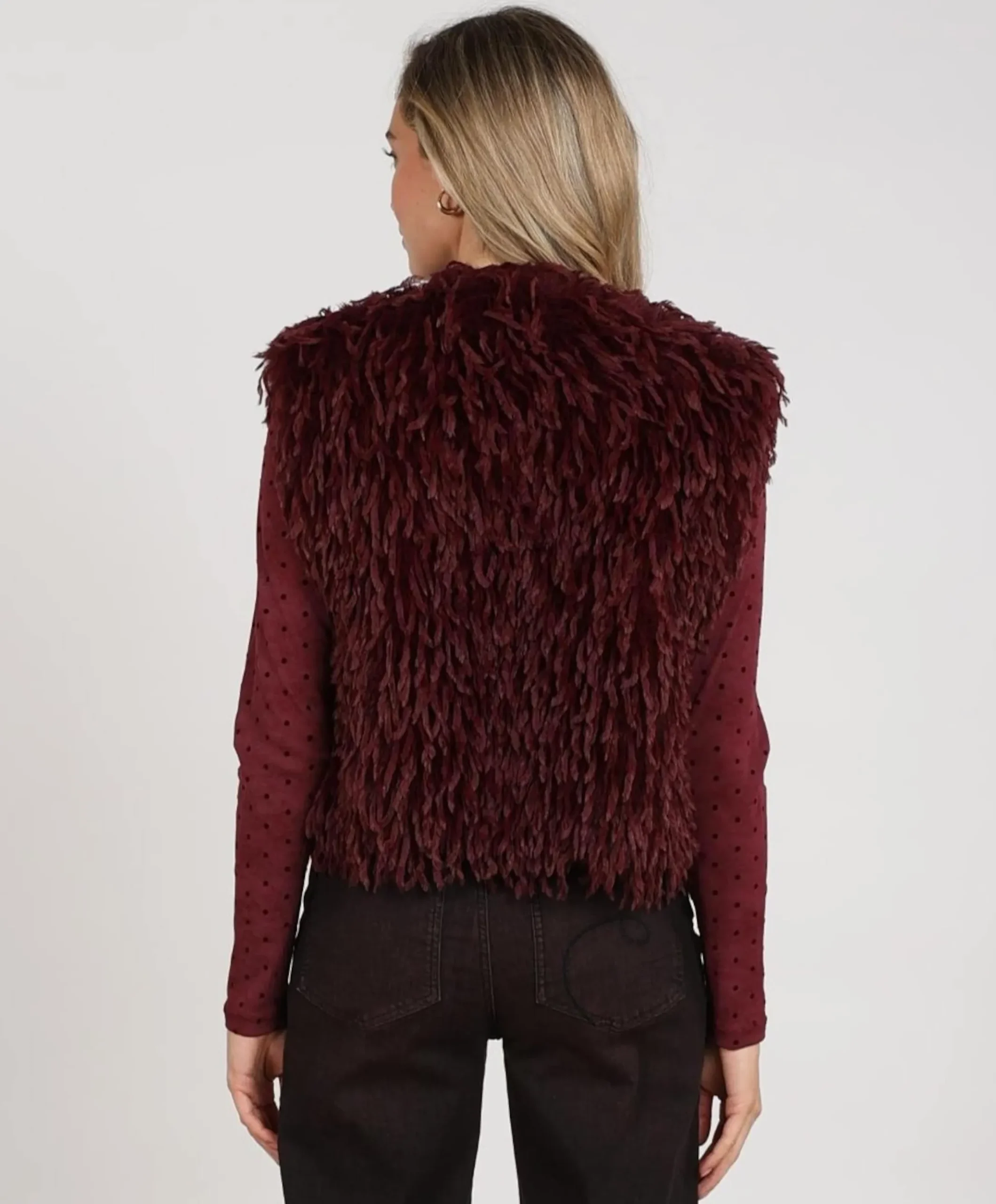 Dames gilet bordeaux