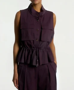 Dames gilet bordeaux