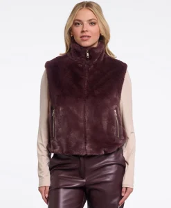Dames gilet bordeaux