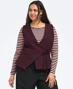Dames gilet bordeaux