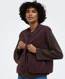 Dames gilet bordeaux