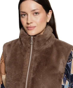 Dames gilet bruin