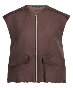 Dames gilet bruin