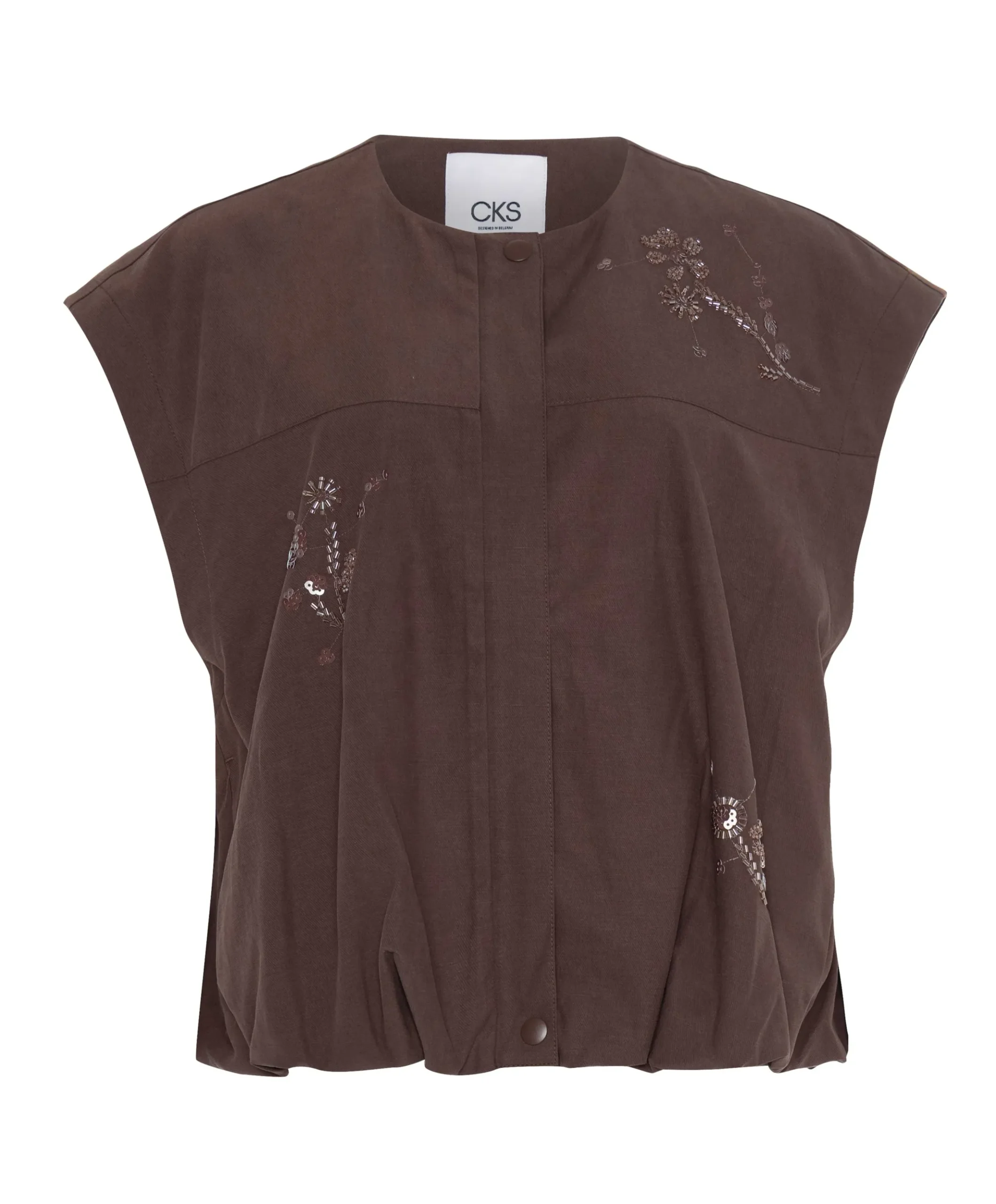 Dames gilet bruin