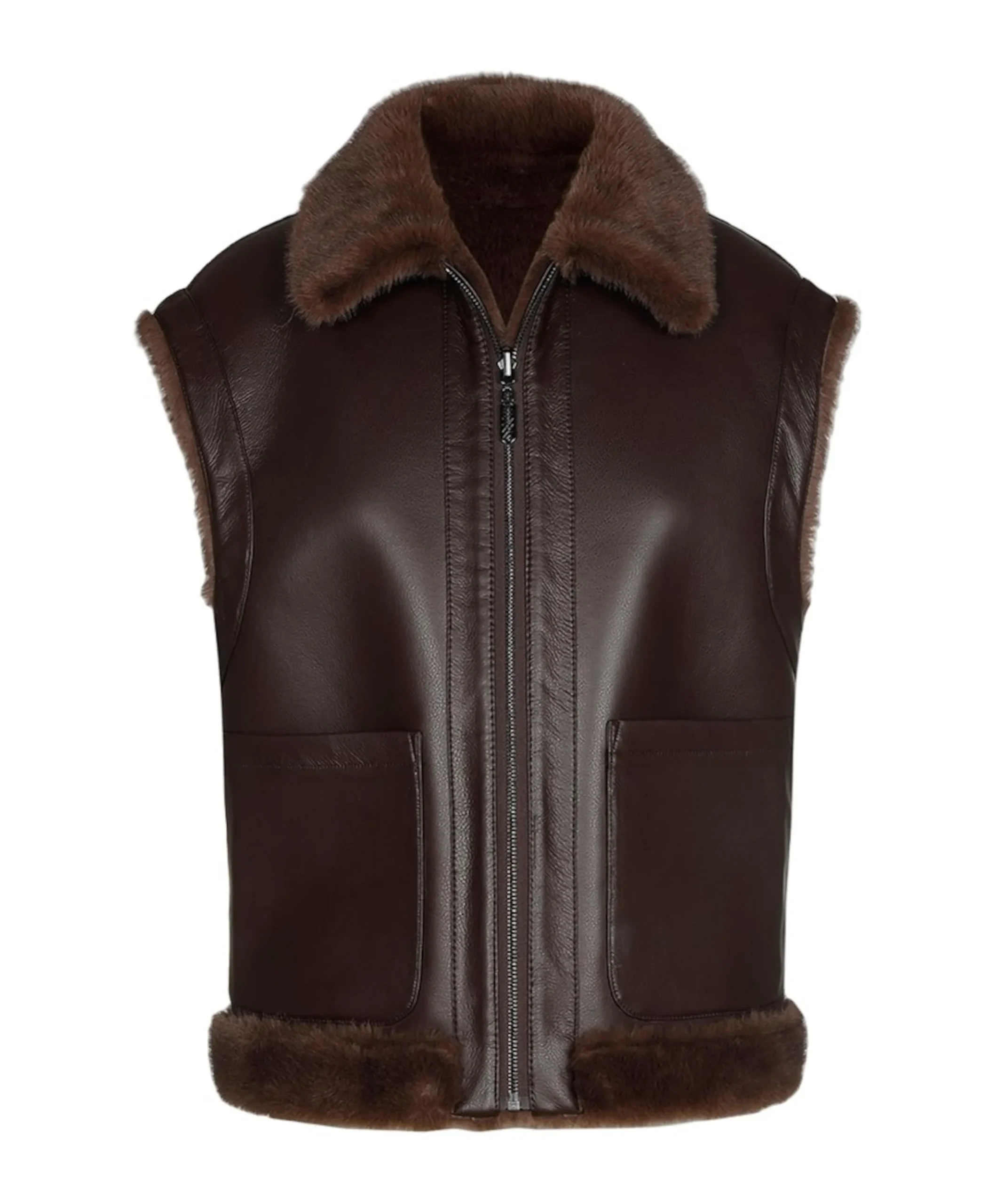 Dames gilet bruin
