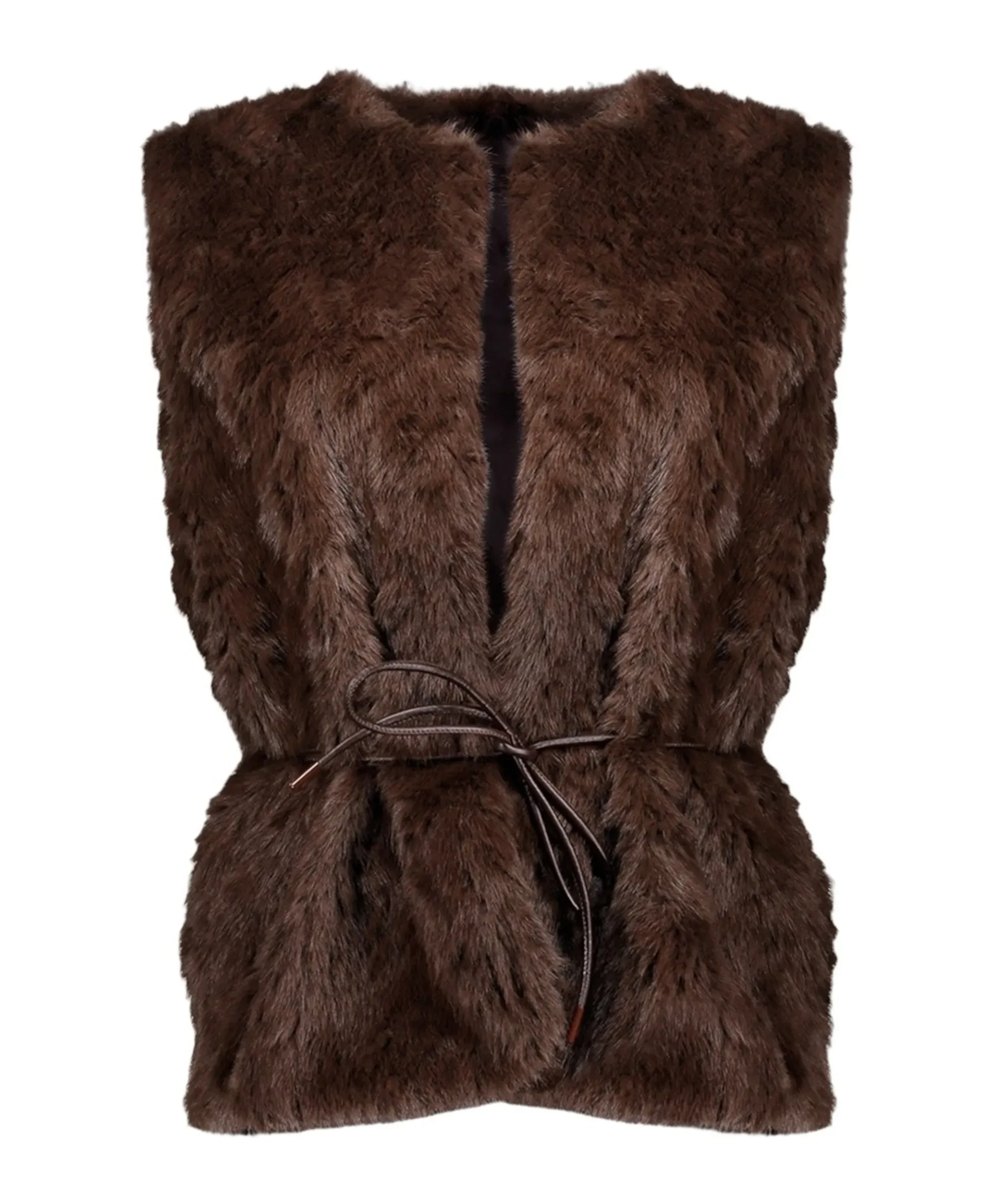 Dames gilet bruin