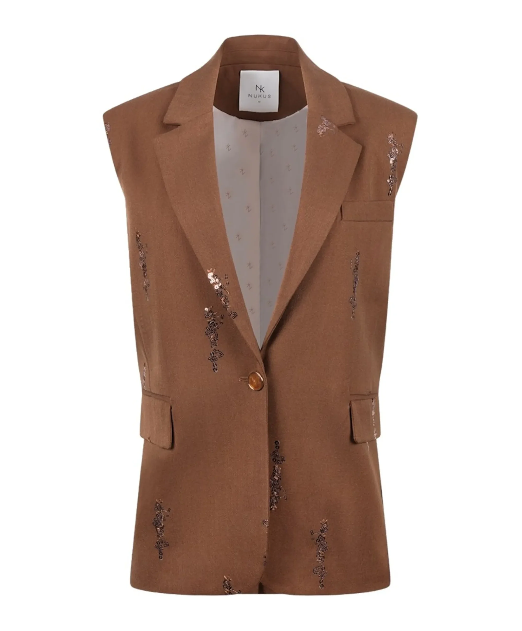 Dames gilet bruin
