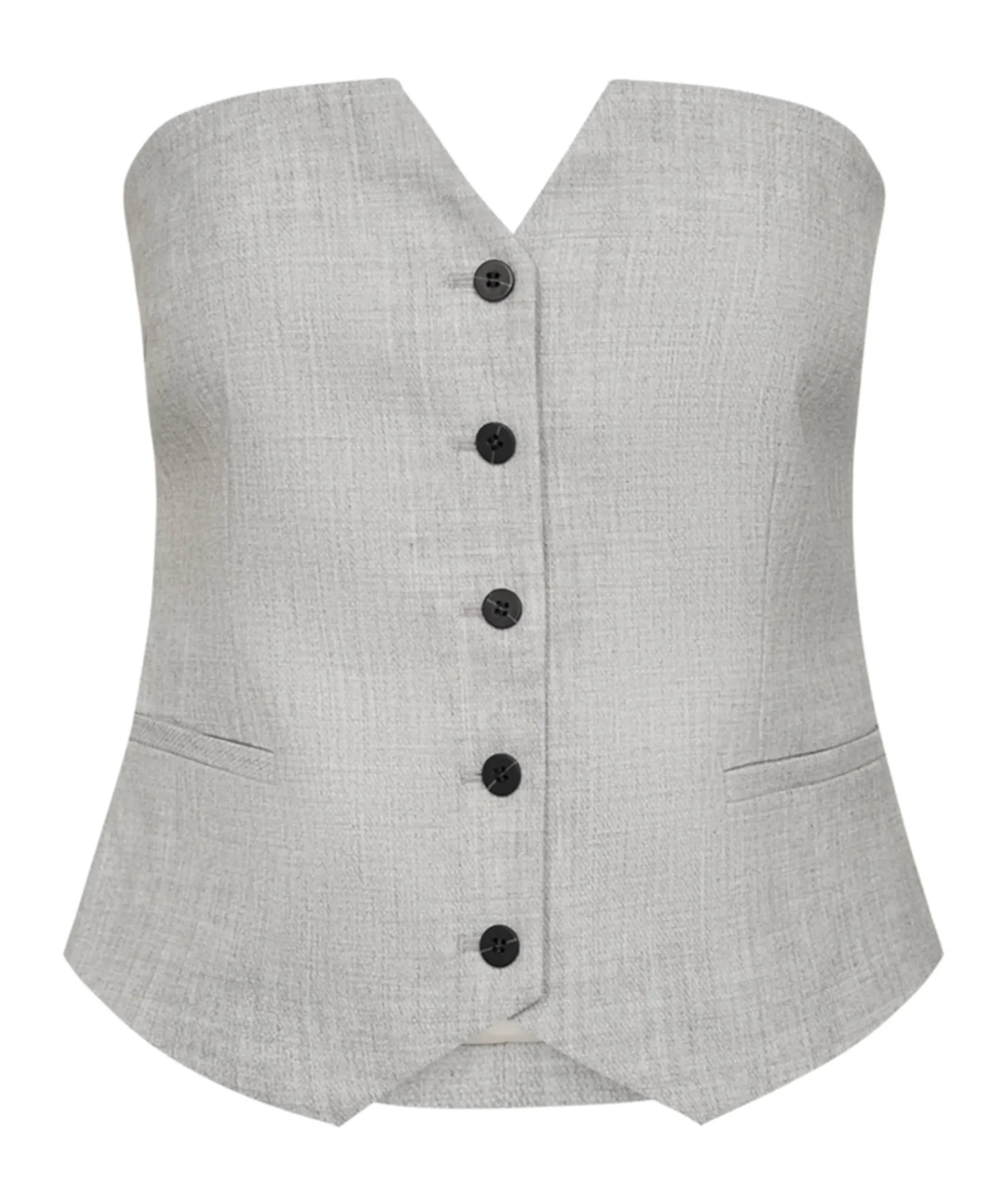 Dames gilet grijs