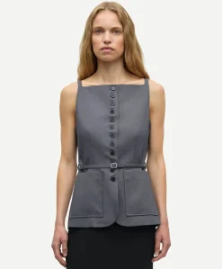 Dames gilet grijs