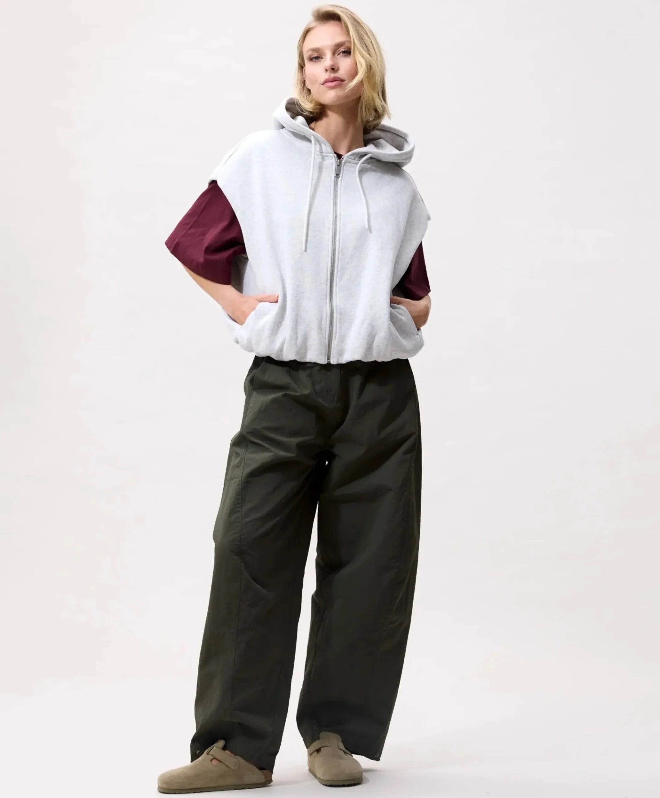 Dames gilet grijs