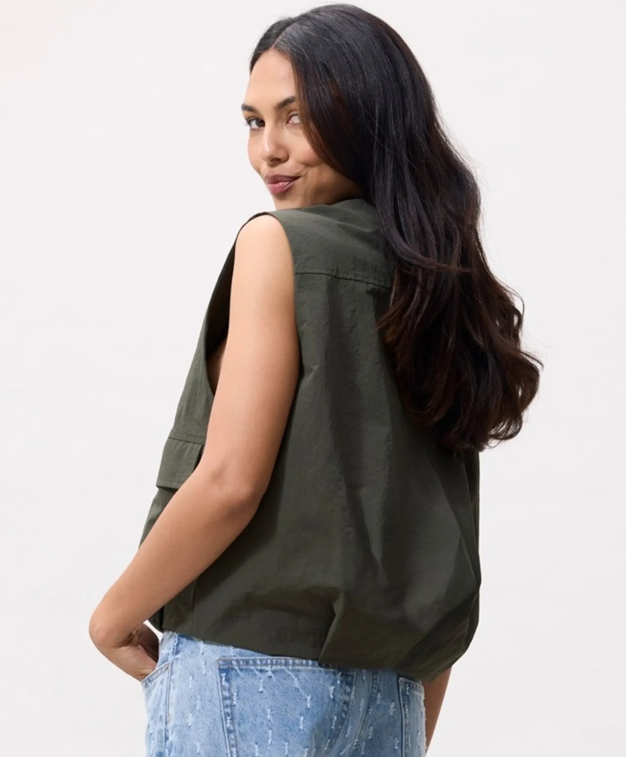 Dames gilet groen