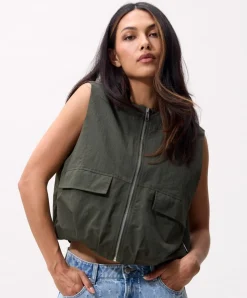 Dames gilet groen