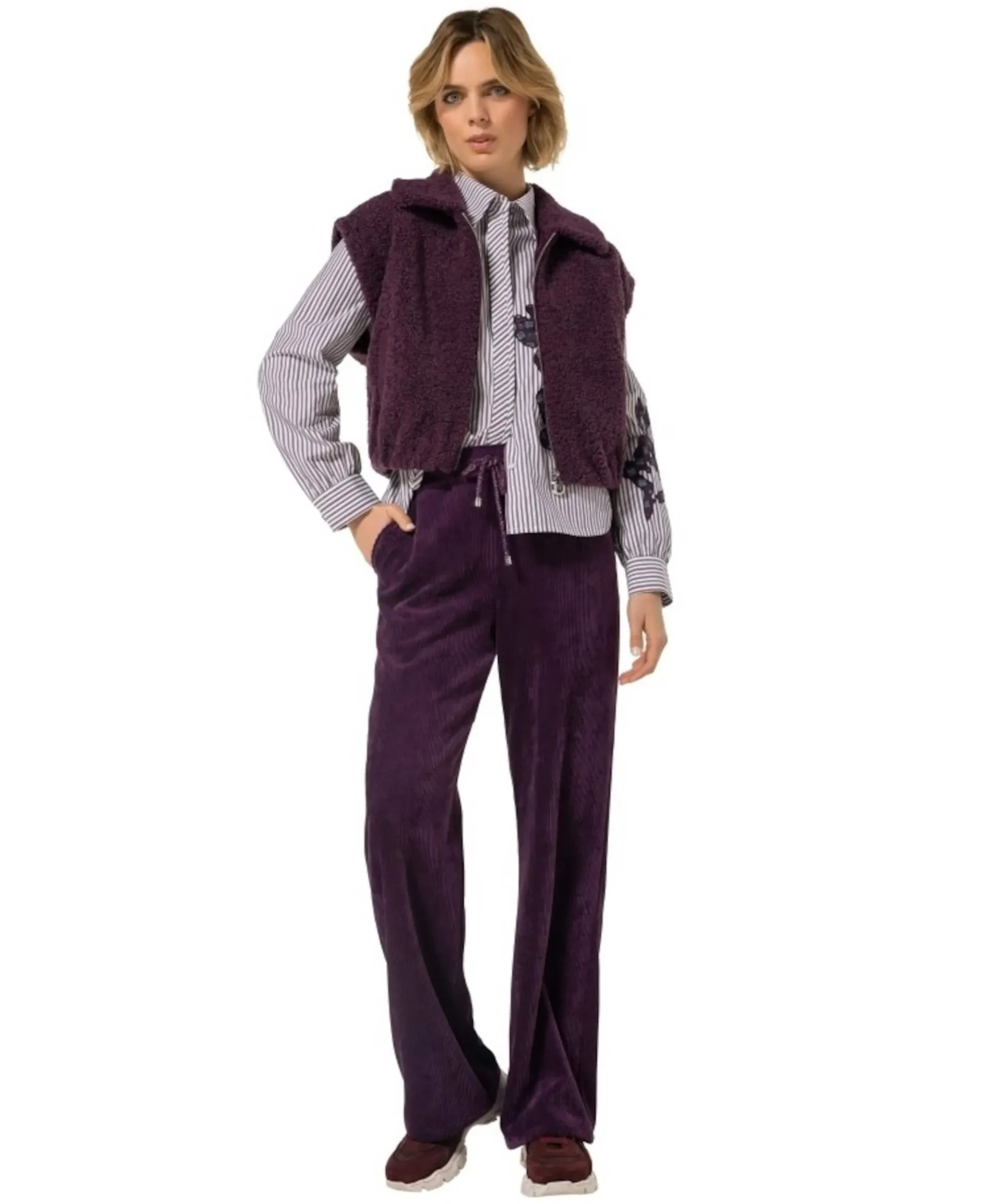 Dames gilet paars