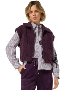 Dames gilet paars