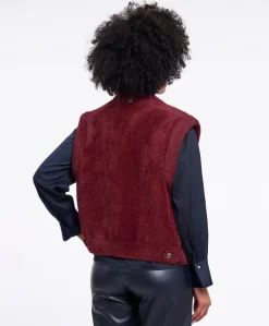 Dames gilet rood