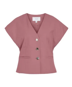 Dames gilet roze