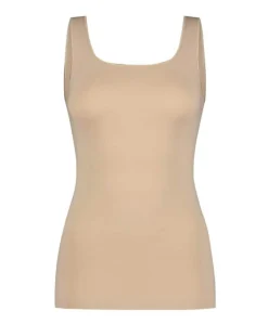 Dames hemd beige