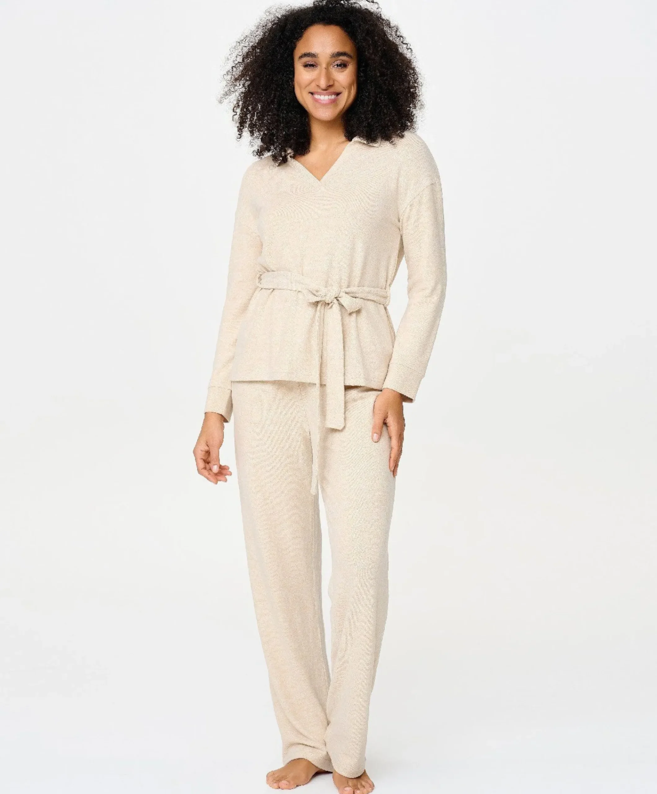 Dames huispak beige