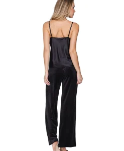 Dames huispak velours zwart