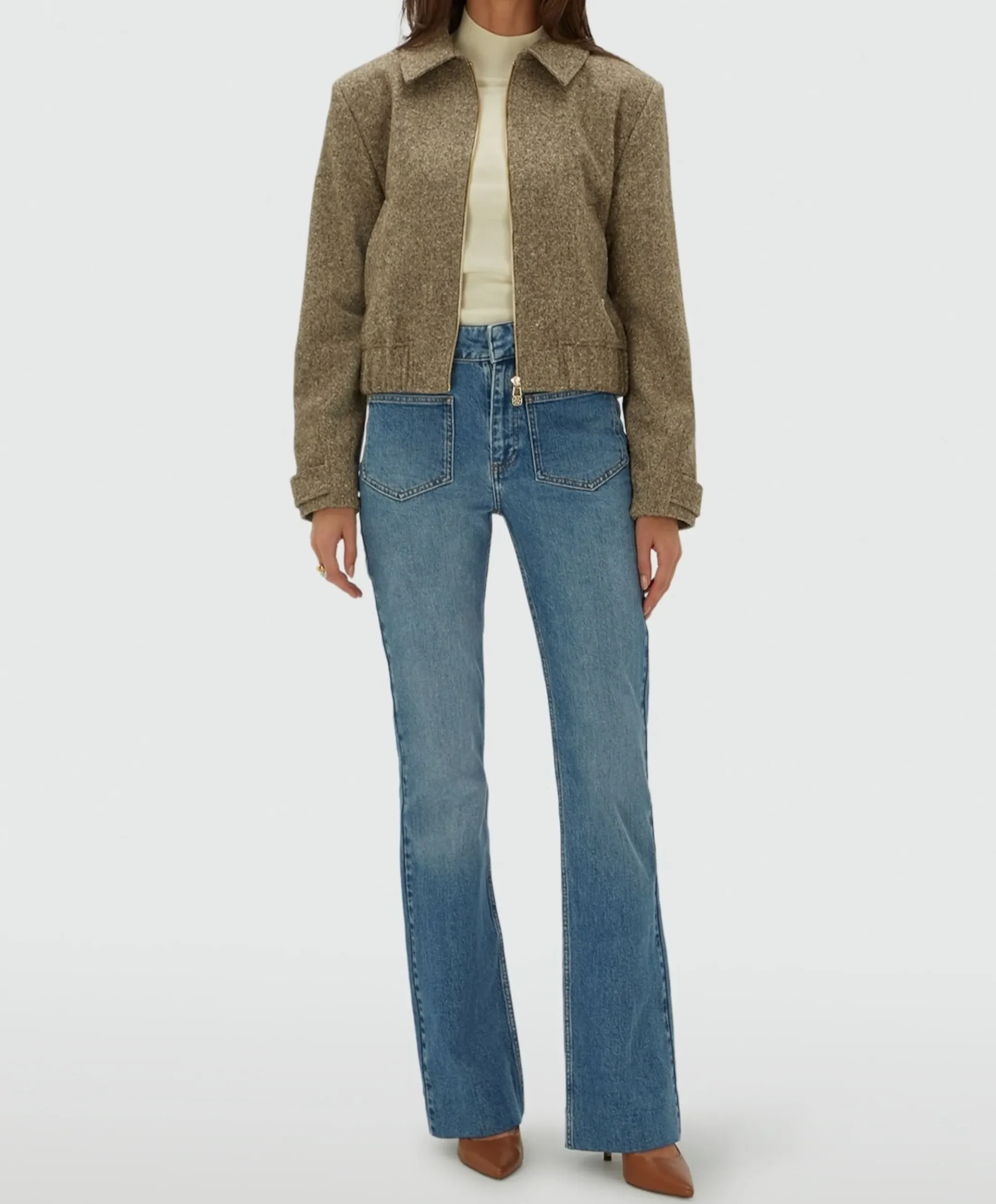 Dames jas beige