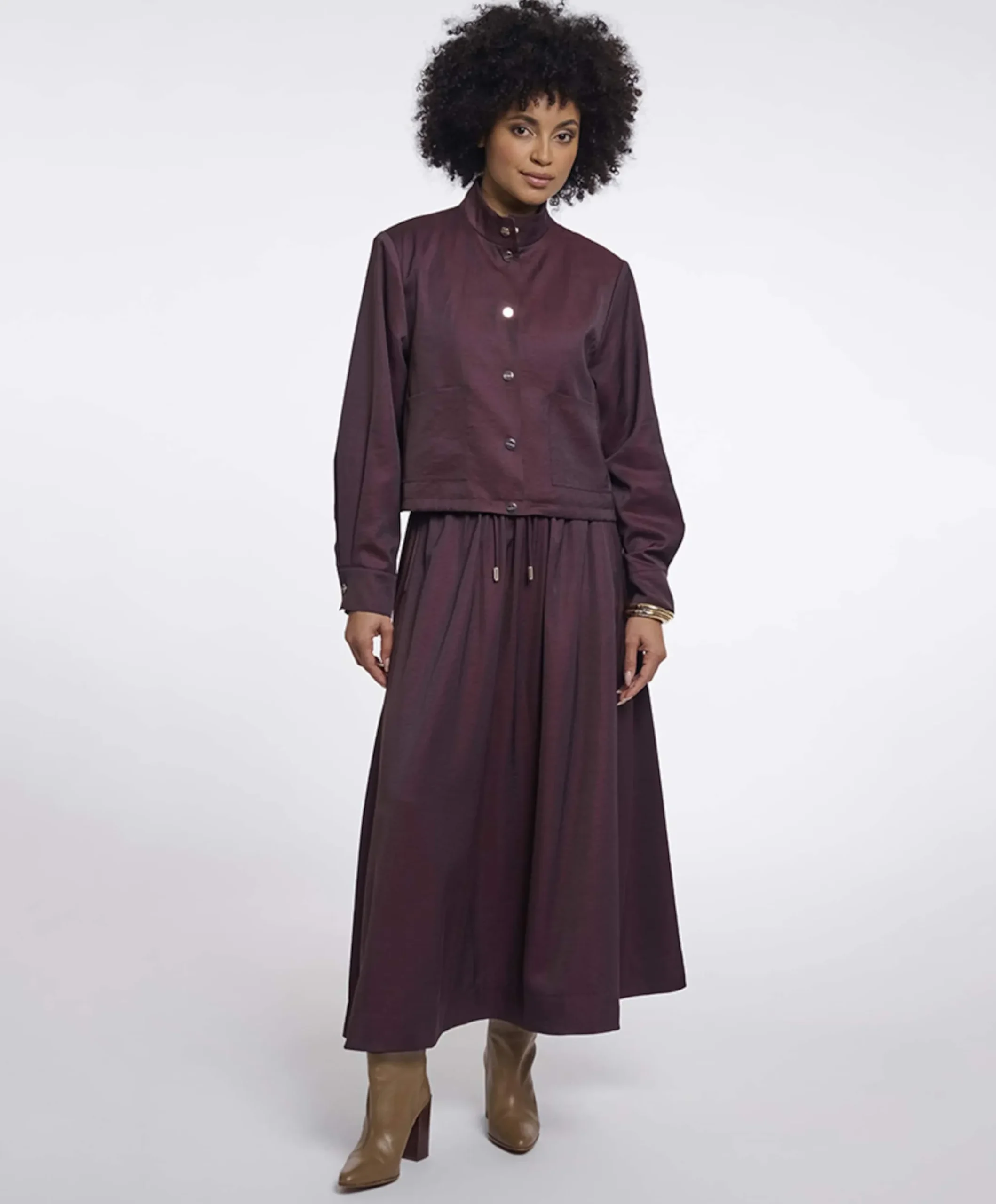 Dames jas bordeaux