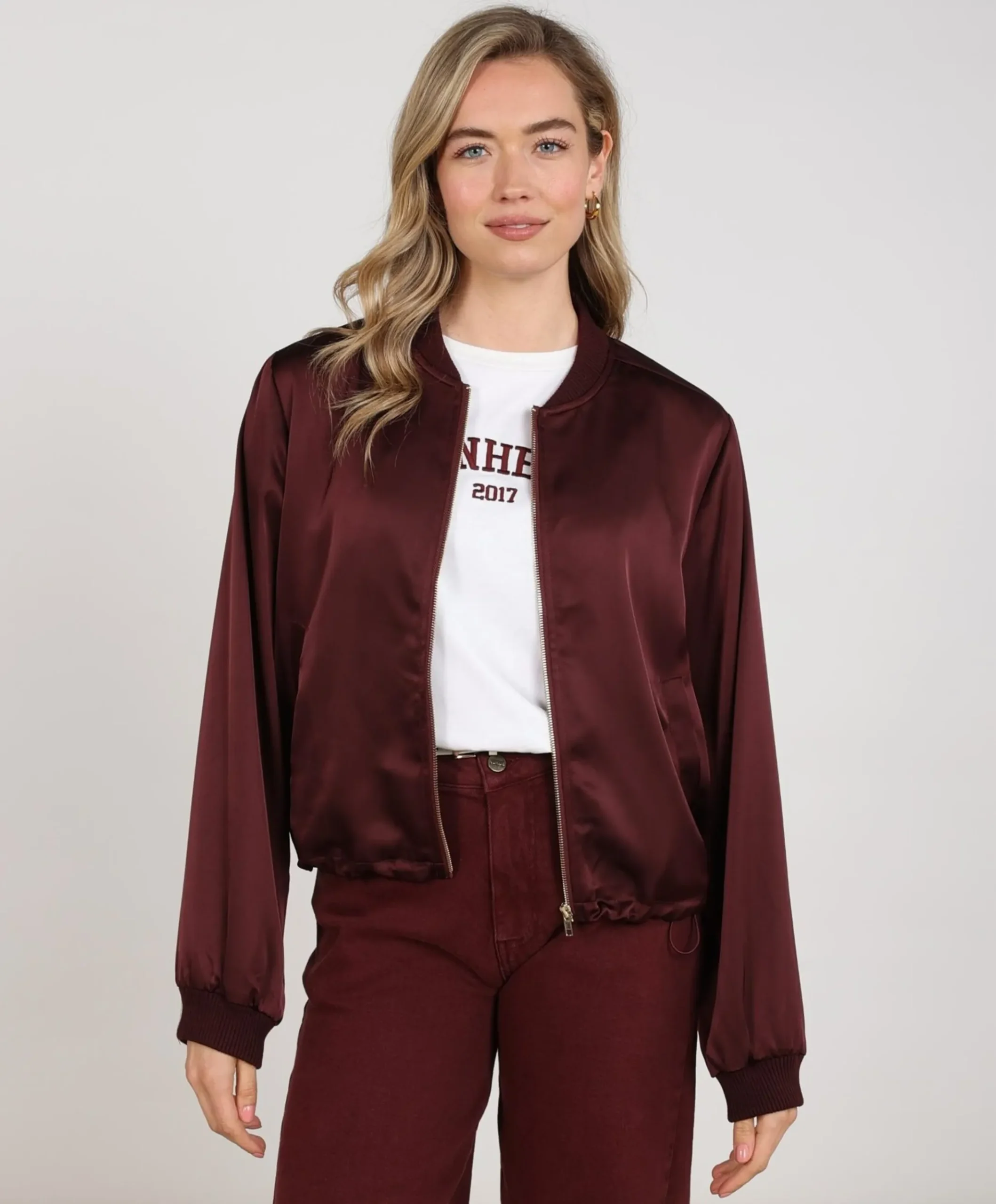 Dames jas bordeaux