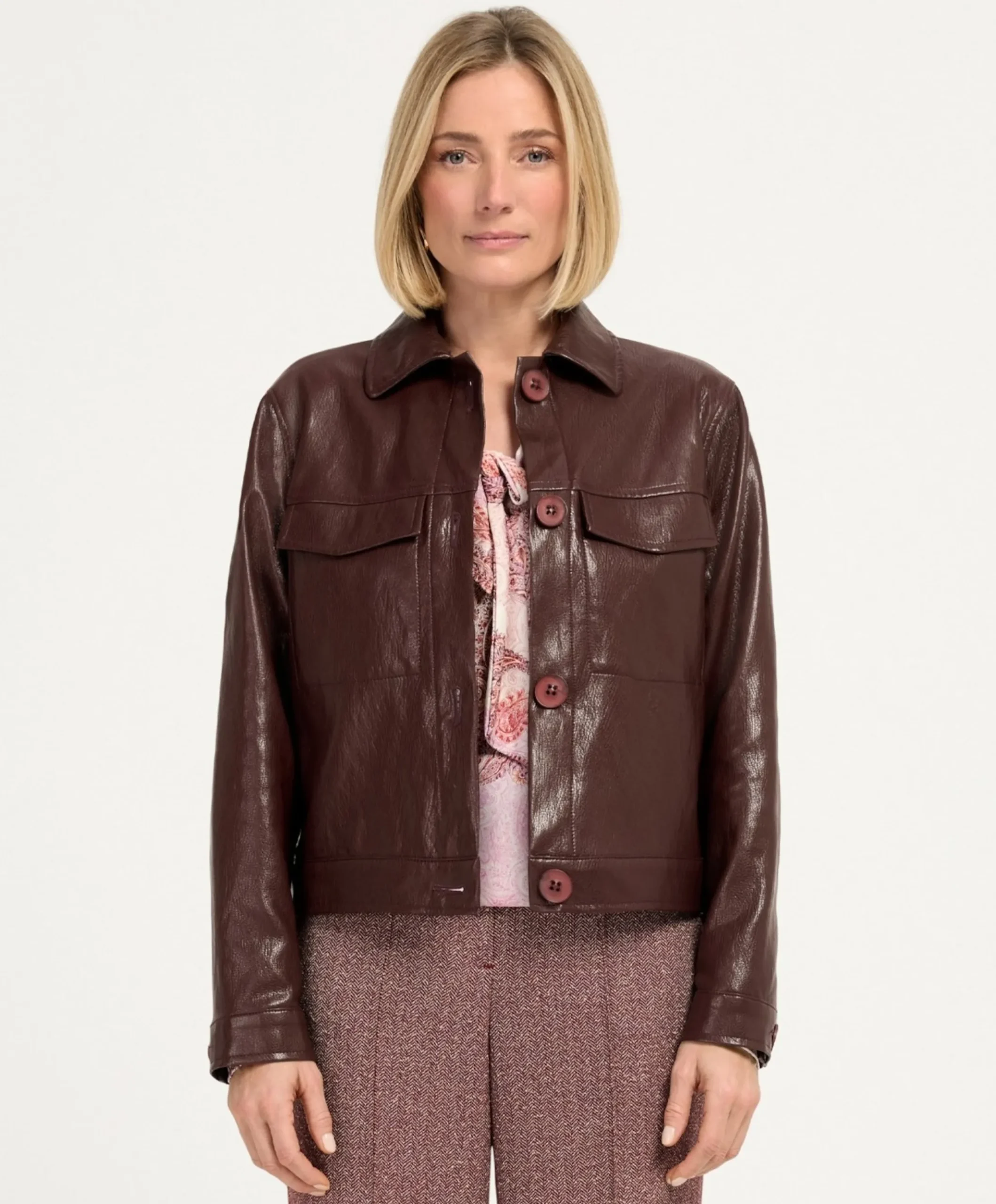 Dames jas bordeaux