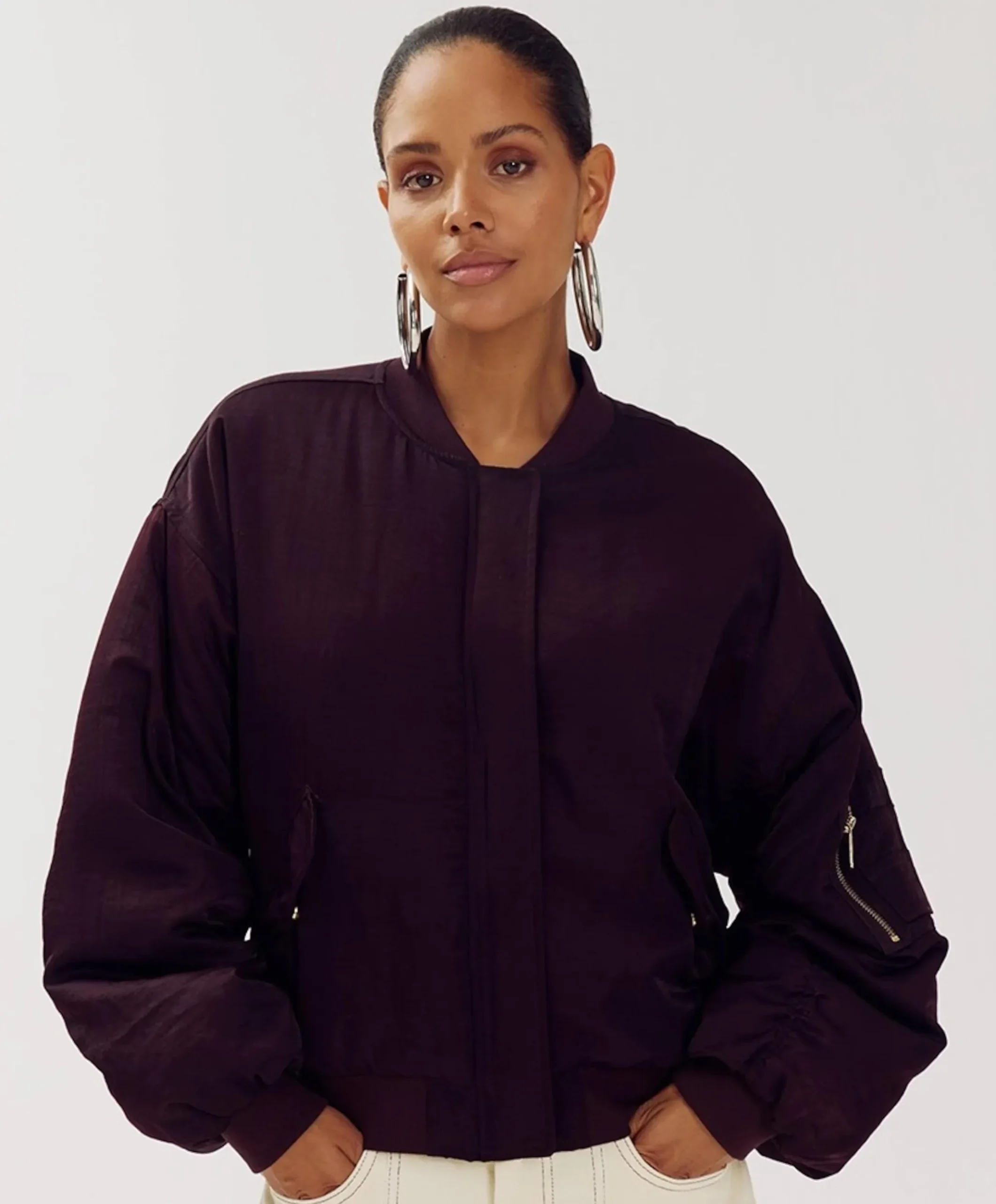 Dames jas bordeaux