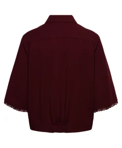 Dames jas bordeaux