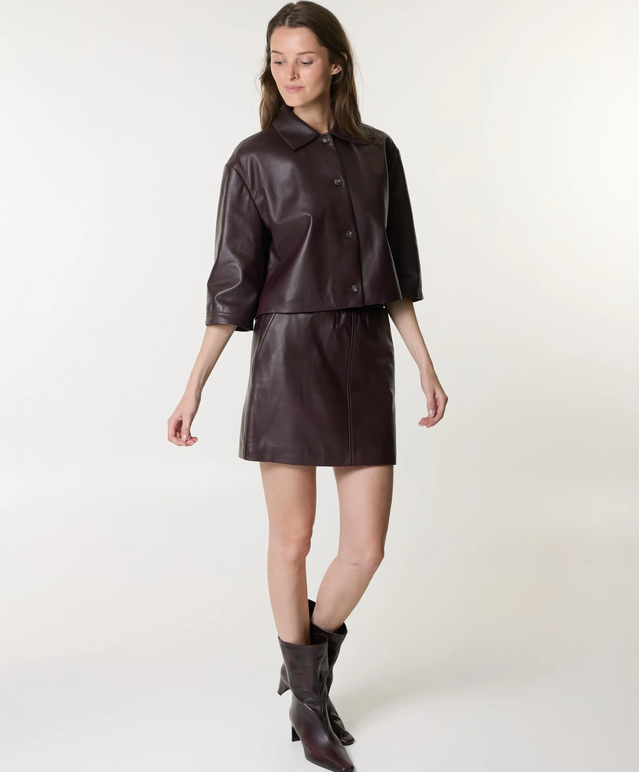 Dames jas bordeaux
