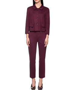 Dames jas bordeaux