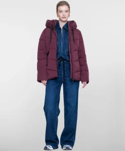 Dames jas bordeaux
