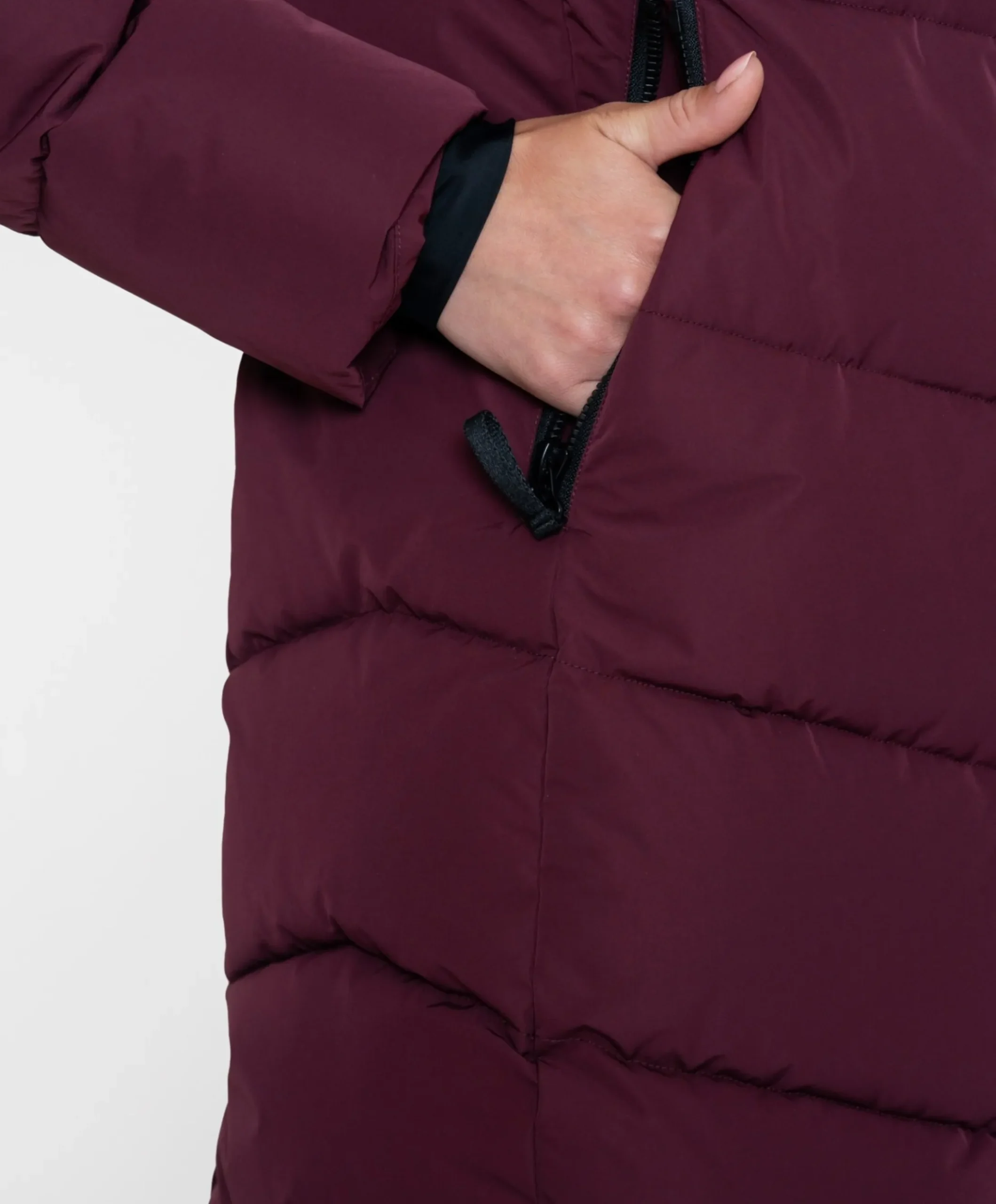 Dames jas bordeaux