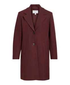 Dames jas bordeaux