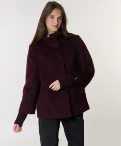 Dames jas bordeaux