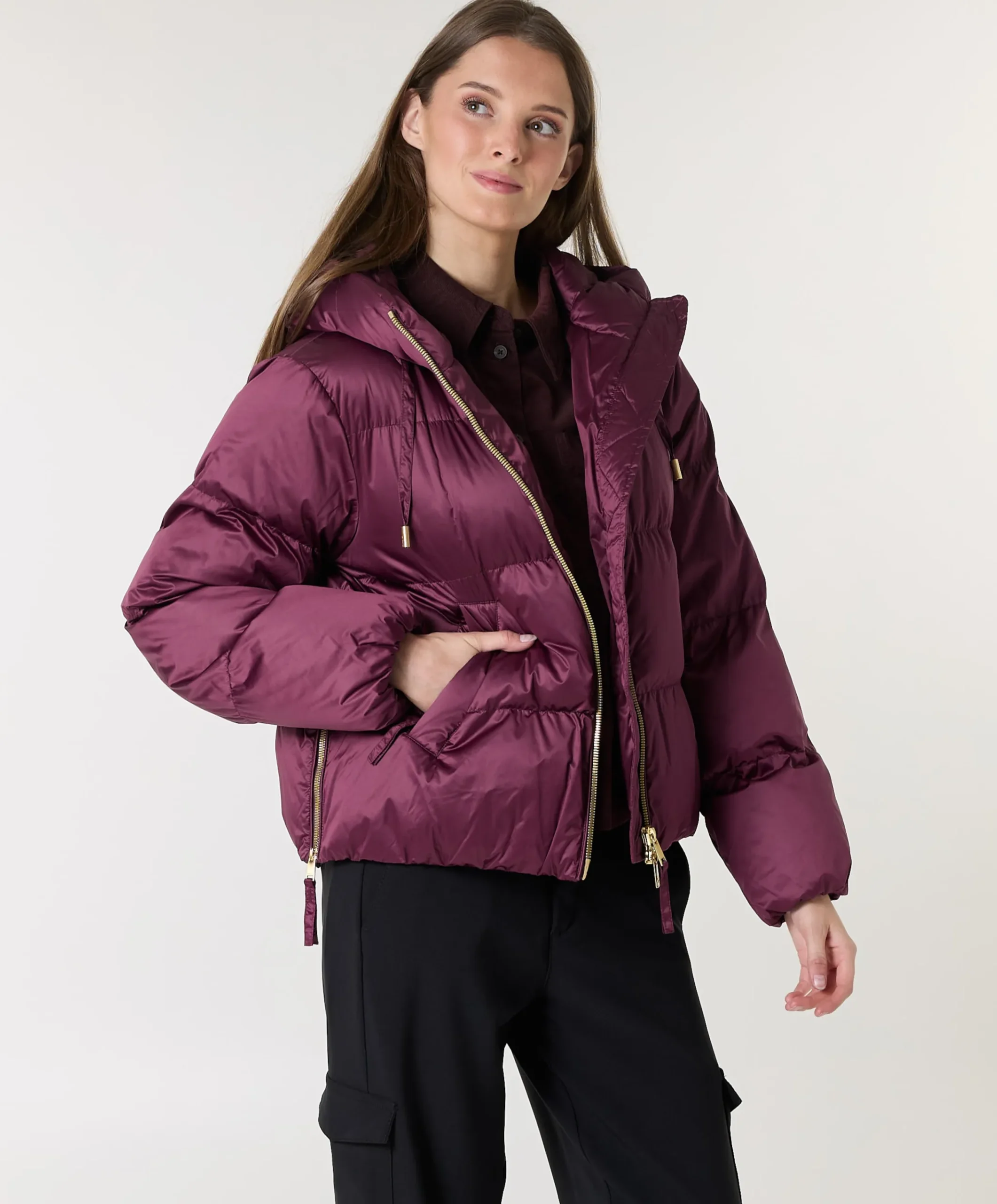 Dames jas bordeaux