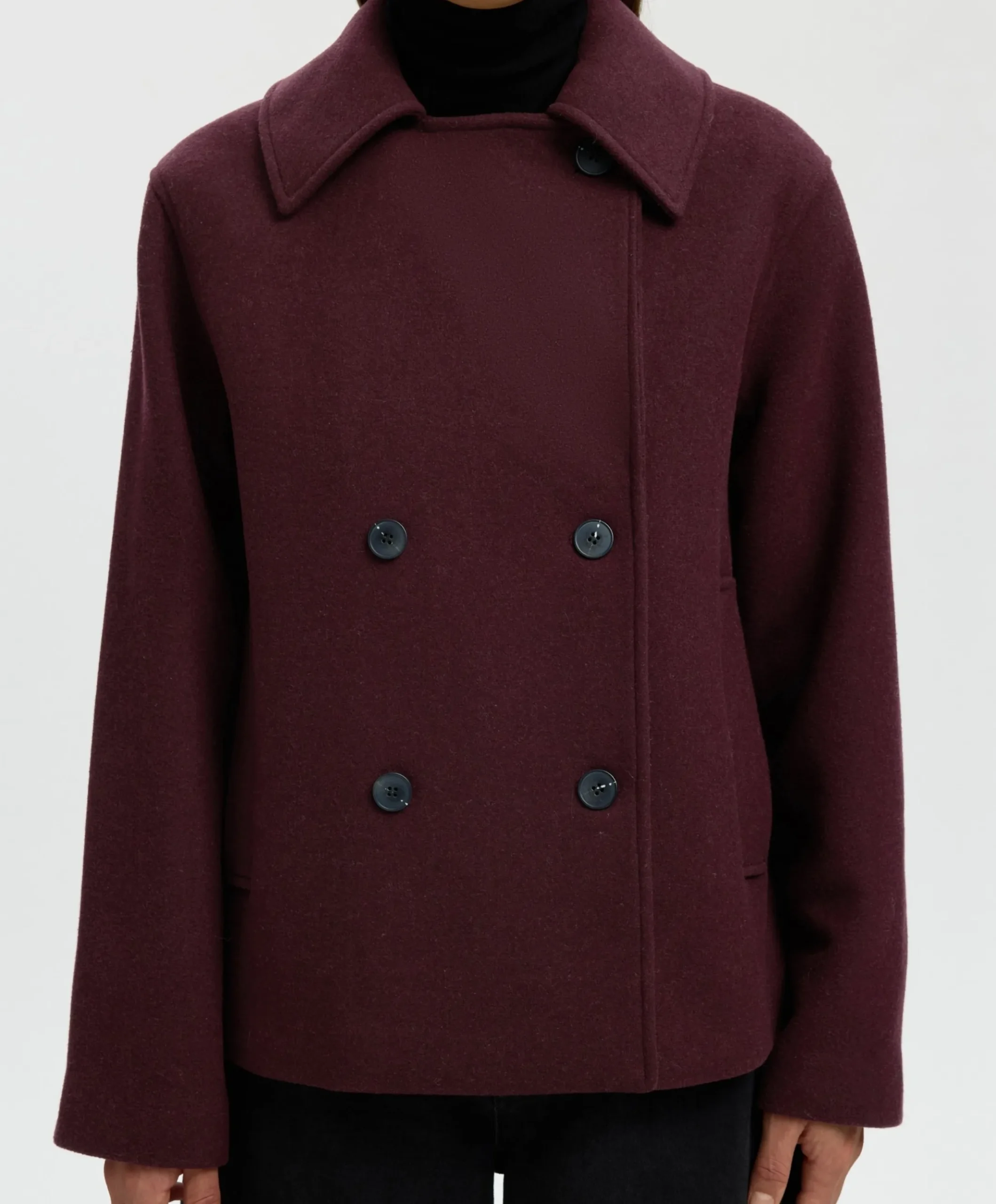 Dames jas bordeaux