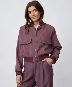 Dames jas bordeaux