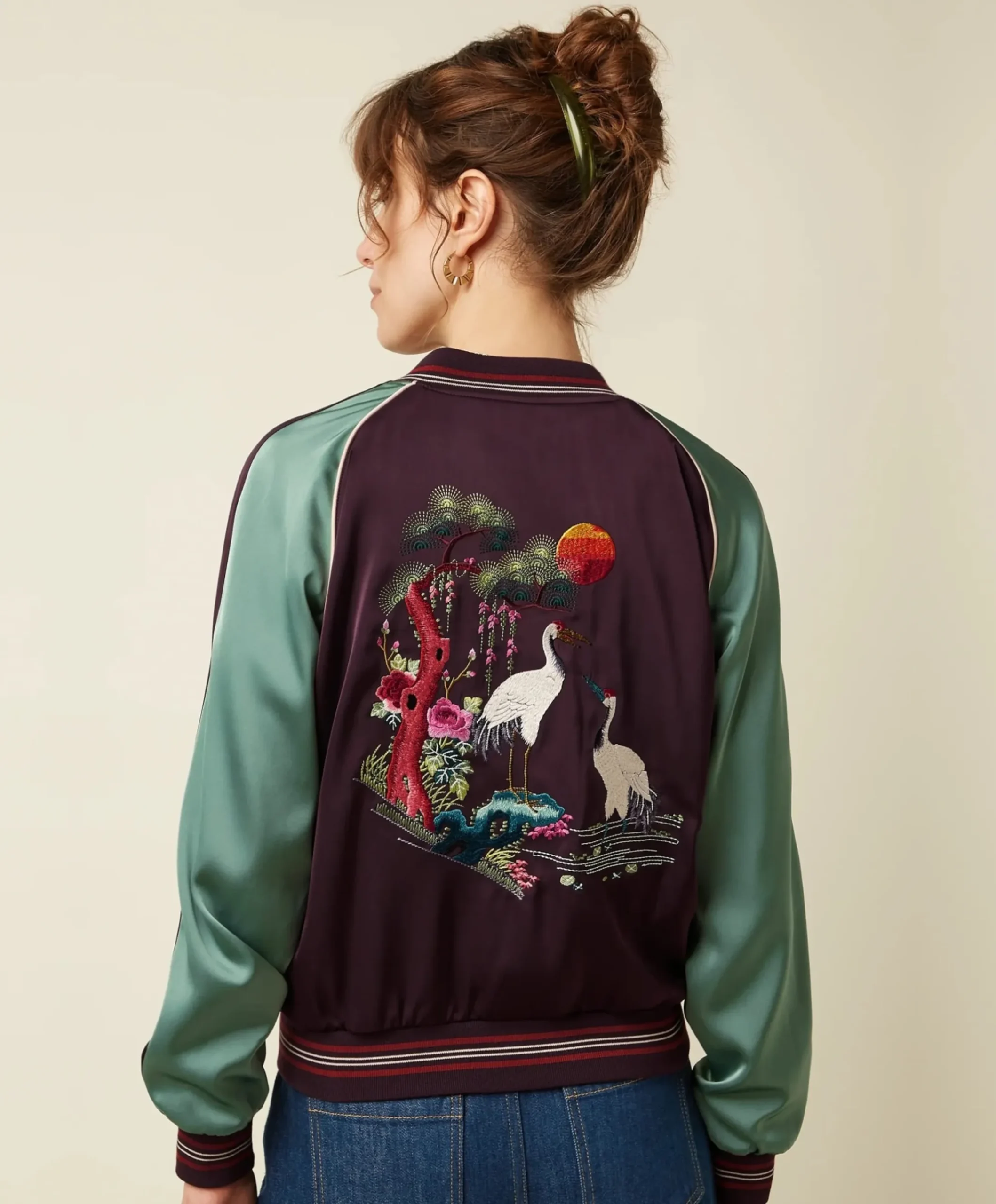 Dames jas bordeaux