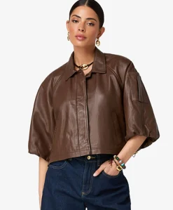 Dames jas bruin