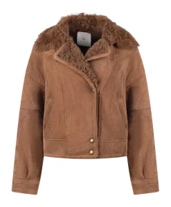Dames jas bruin