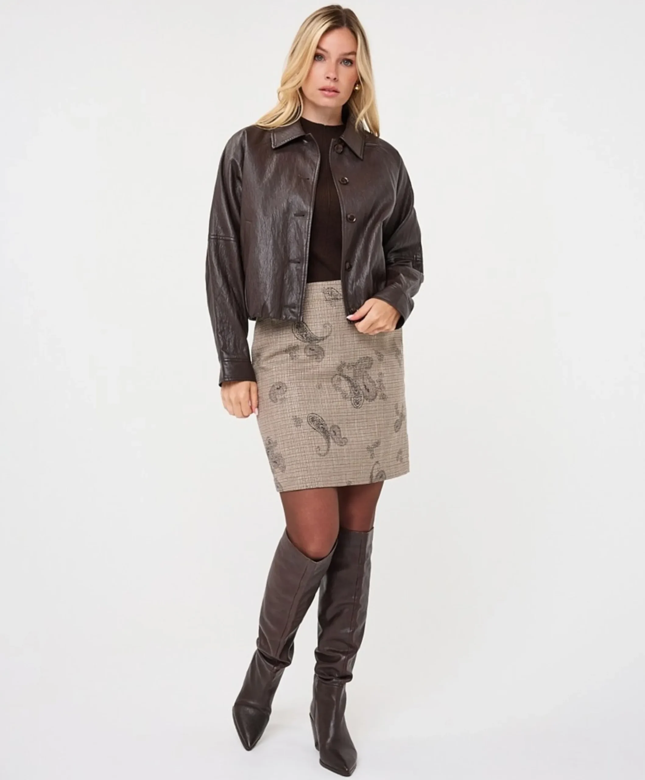 Dames jas bruin