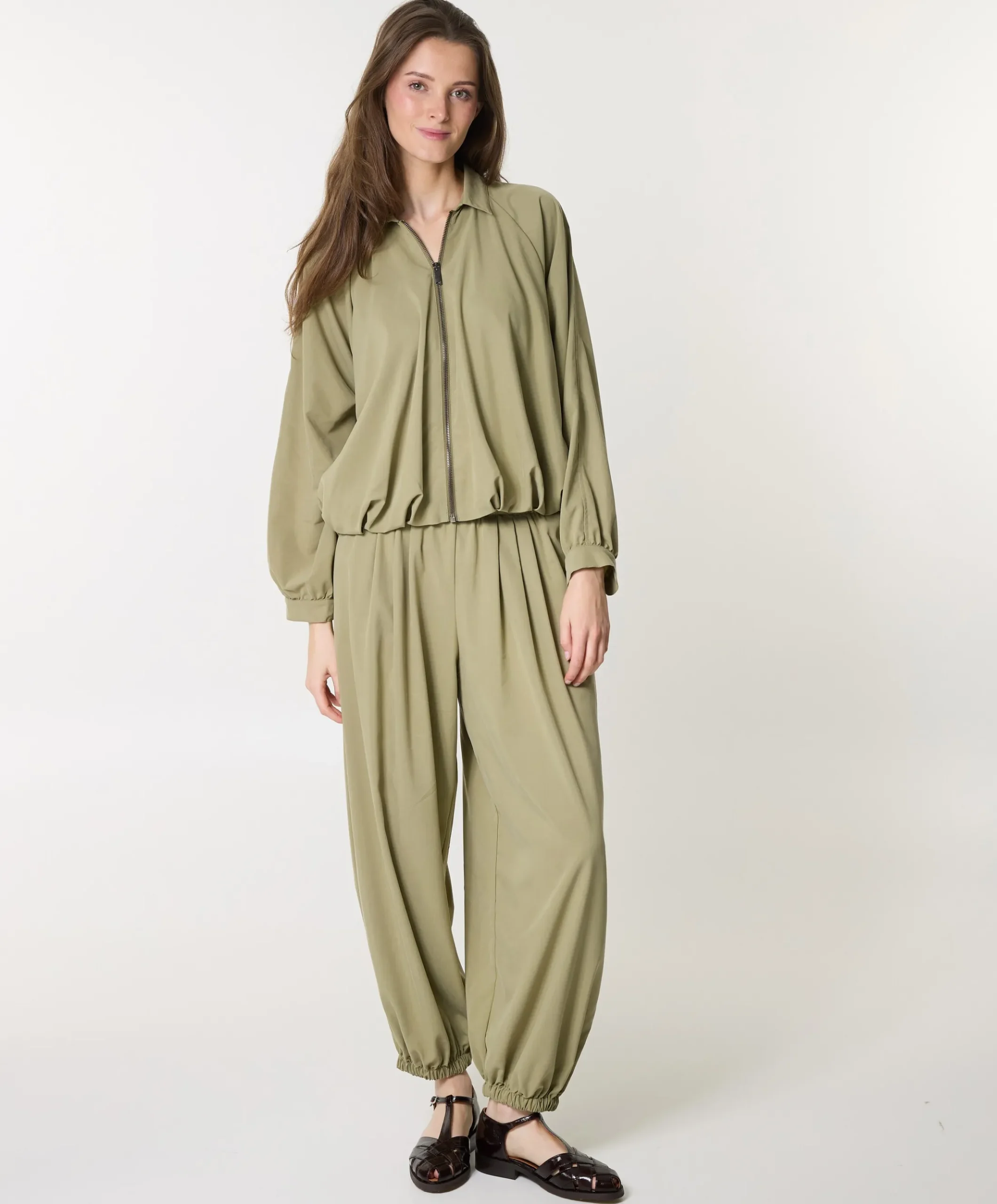 Dames jas groen