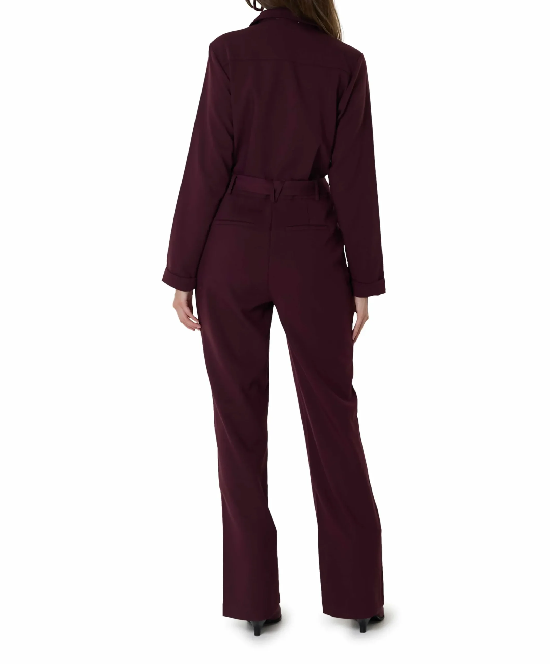 Dames jumpsuit bordeaux