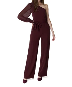Dames jumpsuit bordeaux