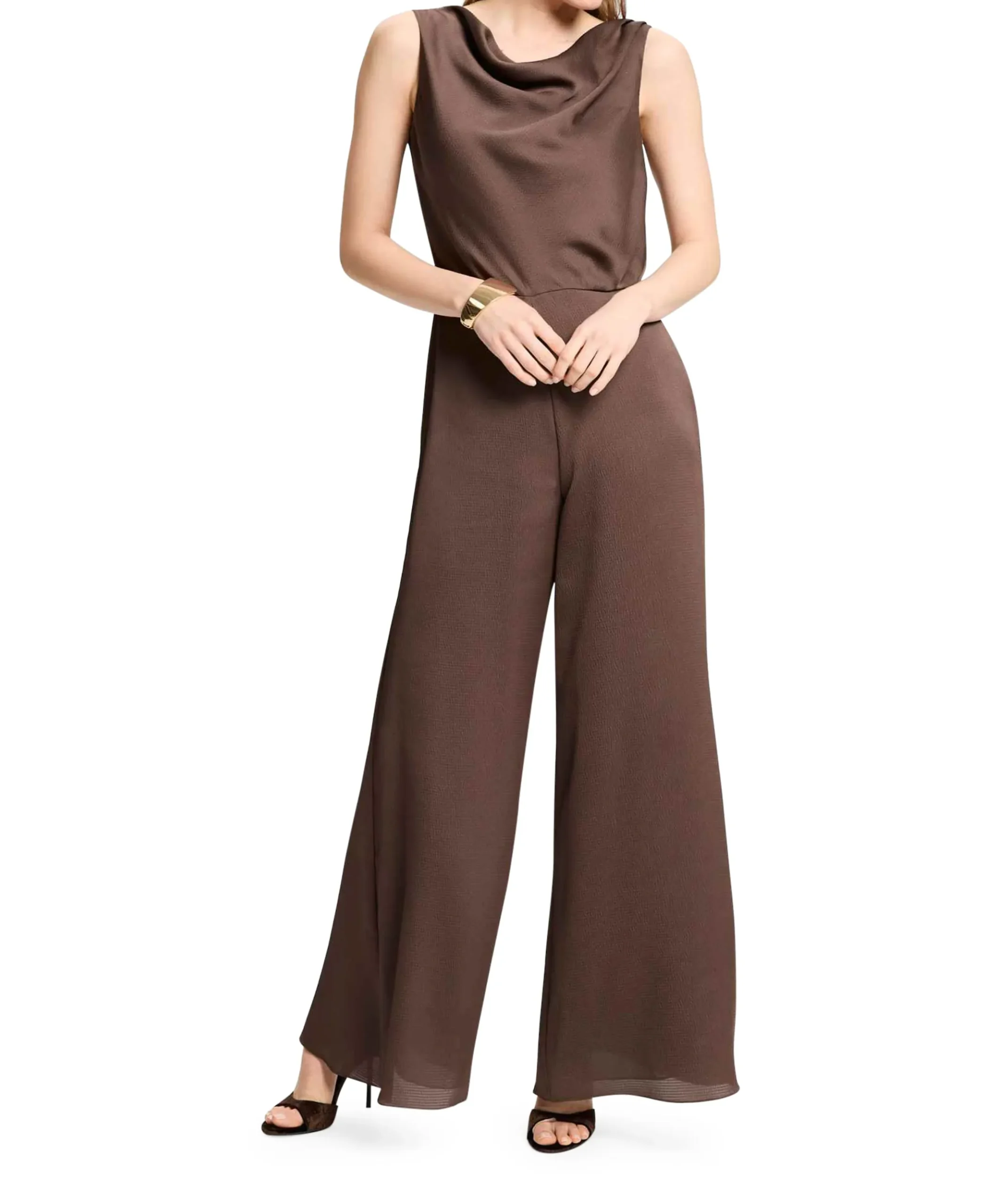 dames jumpsuit bruin