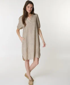 Dames jurk beige