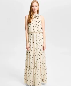 Dames jurk beige